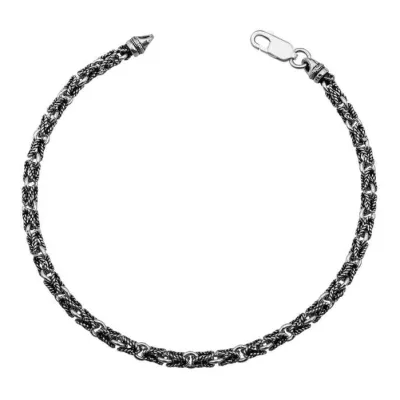 Gümüş 4mm Kral Zincir Bileklik