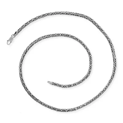 Gümüş Kral Zincir - 3 mm Yuvarlak