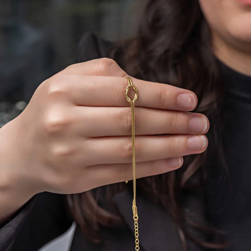 Gümüş Gold Aşk Düğüm Kadın Bileklik görsel 2