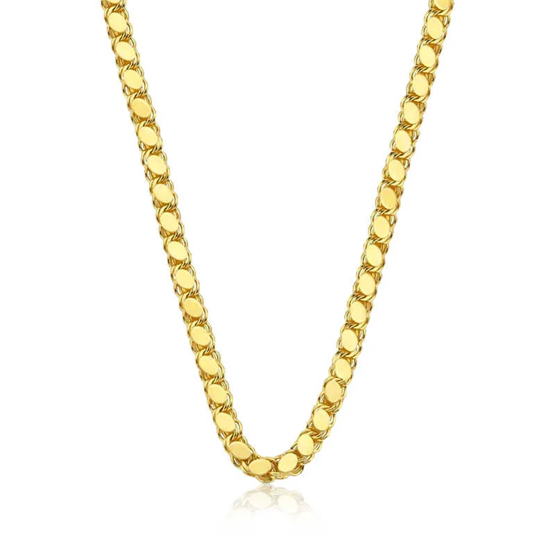 Gümüş Gold Pullu Arpa Zincir görsel 1