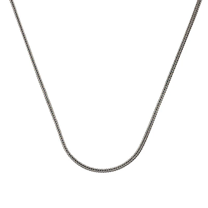 Gümüş 2 mm Tilki Kuyruğu 60 Cm Zincir görsel 1
